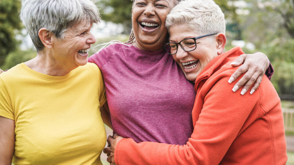 Multiracial Senior Women Laughing Together After Exercising Outdoor_Lakeshore Senior Living